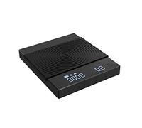 TIMEMORE Balance à café Noir Miroir Basic Plus, Balance à café numérique à expresso avec affichage automatique de l'heure 2000 g Noir Plus.