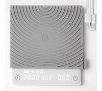 TIMEMORE Black Mirror Mini, balance à café numérique avec minuterie, 2 kg/0,1 g, fonction de débit, compacte et portable, pad en silicone protecteur, balance pour espresso, Blanc