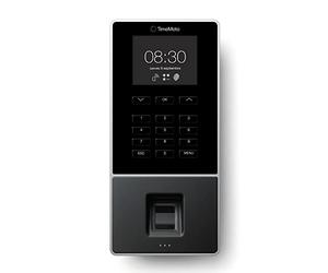 TimeMoto TM-626 Pointeuse horaire connectée au cloud avec capteur d'empreintes digitales, compatible avec badges RFID, code PIN, jusqu'à 200 utilisateurs, rapport des heures travaillées, Wi-Fi