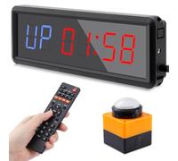 Timer avec Bouton Marche Arrêt Minuteur Fitness Sport de Gym D'intervalle | Count Up, Count Down, Horloge, Chronomètre, TABATA, FGB