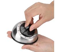Timer de la Cuisine, Compte à rebours en Acier Inoxydable de 60 Minutes à rebours du Rappel mécanique Temps de Fin pour Cuisiner des Jeux de Sport de Cuisson