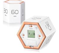 Timer de productivité, Minuterie Cube Cube Minuteur de la Minuterie de la gravité du Capteur Silver Time Manager Timer (White)