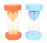 Timer de sable 60 minutes Sherber pour les enfants du bureau de cuisine de la salle de classe Utilisez le bleu ciel et l'orange 2pcs