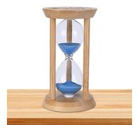 Timer de Sable avec Bois de Sable Bleu et Structure en Verre de 5 Minutes avec Une minuterie de sablier à l'échelle de Temps pour la Planification, l'entraînement, l'ornement, Le Jeu de Jeu