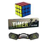 Timer de Vitesse - Profession Cube Timer for Game - avec Affichage, conçu pour Le Cubing compétitif, approuvé par la World Cubing Association