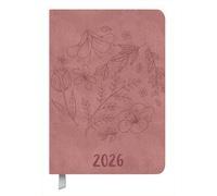 Timer Soft Touch morgenrot 2026: Terminplaner in Lederoptik. Terminkalender mit Wochenübersicht und Lesezeichenband. Taschenkalender im Format: 11 x 16 cm