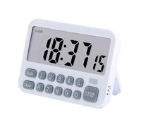 Timer Sport, Lot De 2 Grands Minuteurs Numériques De Bureau, 10 Alarmes, Compte À Rebours Positif De 99 Heures, Horloge 24 H, Réveil Silencieux/Vibrant, Minuterie d'apprentissage De