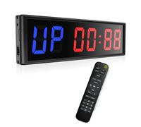 Timer Sport Minuterie d'intervalle LED Programmable de 2.3 pouces, compte à rebours, chronomètre avec télécommande, minuterie numérique de Fitness for la gymnastique à domicile