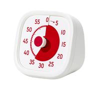 Timer visuel - horloge compte à rebours de 60 minutes, outil de temps silencieux | Dispositif de minuterie analogique, montre à composition réglable sans son de coche, aide à la chronométrage de la ba