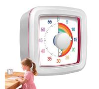 Timer Visuel pour Les | Timer À Compte À Rebours Mécanique sans Bruit | Horloge D'équipement Enseignant | 9,5 Cm ABS, Opérations De Batterie, Idéal pour Les Cours, Cuisine, Apprentissage, Exam