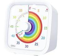 Timer Writing Job Time Manager Visualisation Chronographe Timer Enfant Compte à Rebours de 60 Minutes Blanc Arc-en-Ciel