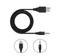 Times Mark Câble adaptateur jack auxiliaire 3,5 mm vers USB 2.0 mâle, 1 m de compatibilité universelle pour autoradios, enregistreurs vidéo, haut-parleurs de poche, écouteurs, charge haute vitesse