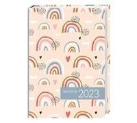 Times&more Agenda 2023 coloré avec couverture souple et pratique Motif arc-en-ciel