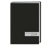 Times&more Agenda semainier 2024 noir avec couverture souple pour planifier vos rendez-vous