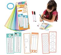 Times Tables Cartes Flash, Multiplication -Cartes Flash,Tableaux de Multiplication éducatifs pour - Double Face 2 Effacer à Sec Jouet pour Enseigner de 1 à 3ème Degrés