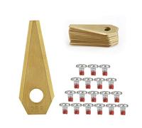 TIMESETL 18pcs Lames de Rechange pour Bosch Titane Accessoires pour Tondeuses Robot+ 18Pcs Vis, Lame de Rechange pour Robot Tondeuse Lame Compatible avec Bosch Tondeuse