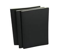 TIMESETL Cahier A4 3Pcs Cahier Page Blanche Cahier de Note A4 Lot Bloc Notes A4 Cahier Noir Cahier Feuille Blanche, Carnet de Dessin A4 pour École Bureau Voyage (40 Feuilles/80 Pages pour Chaque)