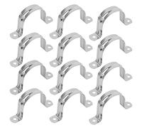 TIMESETL Colliers de Serrage en U 20Pcs, 50mm Serre-joints à Tuyaux U-tube Pince Anneau en Acier Inoxydable pour Fixation du Support de Tuyau, Bague de Raccordement du Collier de Serrage