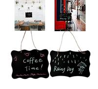 TIMESETL Tableau noir/mémo avec ficelle de suspension pour cuisine, mariage ou menu, deux tailles