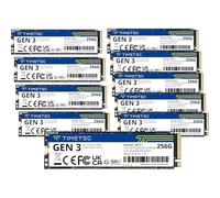 Timetec 10x256Go SSD NVMe PCIe Gen3x4 8 GB/s M.2 2280 3D NAND TLC 350 ToW Cache SLC Haute Performance Vitesse de Lecture/écriture jusqu'à 2000/1600 Mo/s Disque SSD Interne pour PC
