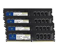 Timetec 128 Go KIT(4 x 32 Go) DDR4 3200 MHz (ou 2933 MHz ou 2666 MHz) PC4-25600 Non-XMP CL22 1,2 V Non-ECC Unbuffered 2Rx8 Double Rank 288 Pin UDIMM Mémoire RAM pour Ordinateur de Bureau