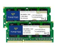 Timetec 16 Go KIT(2 x 8 Go) DDR3 / DDR3L 1 333 MHz PC3-10600 Non-ECC sans Tampon 1,5 V / 1,35 V CL9 2Rx8 Double Rang Basse densité 204 Broches SODIMM mémoire RAM pour Ordinateur Portable