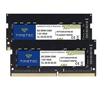 Timetec 16 Go KIT (2x8 Go) DDR4 3200MHz (DDR4-3200) PC4-25600 Non-ECC sans Tampon 1.2V CL21 1Rx8 Rang Unique 260 Broches SODIMM Ordinateur Portable PC Ordinateur mémoire RAM Module Mise à Niveau
