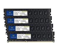 Timetec 16 Go KIT(4x4Go) DDR3 / DDR3L 1333 MHz PC3-10600 Non-ECC Unbuffered 1,5 V / 1,35 V CL9 2Rx8 Faible densité Double rangée 240 Broches UDIMM Module de mémoire RAM pour Ordinateur de Bureau