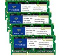 Timetec 16 Go KIT (4x4Go)DDR3L/DDR3 1600MHz PC3-12800 Non-ECC sans tampon 1.35 V/1.5 V CL11 2Rx8 double rang 204 broches SODIMM ordinateur portable ordinateur portable mémoire RAM Module mise à niveau