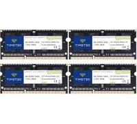 Timetec 16Go KIT(2x8Go) DDR3 / DDR3L 1600MHz PC3-12800 Non-ECC sans Tampon 1,35V/1,5V CL11 2Rx8 Double Rang 204 Broches SODIMM Ordinateur Portable PC Ordinateur mémoire RAM (Lot de 2)