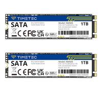 Timetec 2 to (2x1 to) SSD 3D NAND TLC SATA III 6 GB/s M.2 2280 NGFF 512 ToW Vitesse de Lecture jusqu'à 530 Mo/s SLC Cache Performance Boost Disque SSD Interne pour PC Ordinateur Portable et de Bureau