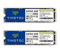 Timetec 256 Go x 2 (lot de 2) SSD 3D NAND TLC SATA III 6 Gb/s M.2 2280 NGFF 128 To W Vitesse de lecture jusqu' 550 Mo/s Cache SLC Performance Bo