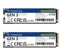Timetec 2x512Go SSD NVMe PCIe Gen3x4 8 Gb/s M.2 2280 3D NAND TLC 350 ToW Cache SLC haute performance Vitesse de lecture/écriture jusqu'à 2000/1600 Mo/s Disque SSD interne pour PC portable et de bureau