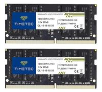 Timetec 32 Go KIT(2x16Go) DDR4 2133 MHz (PC4-2133P) PC4-17000 SODIMM - Non-ECC sans Tampon, 260 Broches, 1,2V CL15, mémoire pour Ordinateur Portable, Notebook, Mini-PC et Ordinateur Tout-en-Un