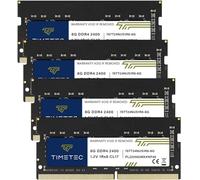 Timetec 32 Go KIT (4x8 Go) DDR4 2400MHz PC4-19200 Non-ECC sans Tampon 1.2V CL17 1Rx8 Rang Unique 260 Broches SODIMM Ordinateur Portable PC Ordinateur mémoire RAM Module Mise à Niveau