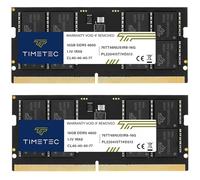 Timetec 32GB KIT(2x16GB) DDR5 4800MHz PC5-38400 Unbuffered Non-ECC 1.1V CL40 1Rx16 Single Rank 262 Pin SODIMM Laptop Memory RAM Module Upgrade