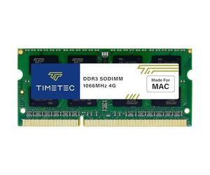 Timetec 4 Go Compatible pour Apple DDR3 1067 MHz/1066 MHz PC3-8500 CL7 Dual Rank pour Mac Book, Mac Book Pro, iMac, Mac Mini (Fin 2008, Début/Mid/Late 2009, Mi 2010) Mémoire SODIMM Mac RAM Upgrade