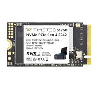 Timetec 512Go SSD NVMe PCIe Gen4x4 M.2 2242, Vitesse de Lecture/écriture jusqu'à 5100/4600Mo/s, Simple Face, Compatible avec Lenovo Thinkpad X1 Nano Gen2/ThinkPad 11e Yoga Gen6, Ordinateurs Portables