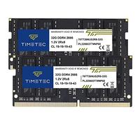 Timetec 64 Go KIT (2x32 Go) DDR4 2666MHz PC4-21300 Non-ECC sans Tampon 1.2V CL19 2Rx8 Double Rang 260 Broches SODIMM Ordinateur Portable PC Ordinateur mémoire RAM Module Mise à Niveau