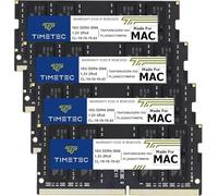 Timetec 64Go KIT(4x16Go) Compatible avec Apple DDR4 2666 MHz pour iMac mi-2020 (20,1/20,2) / mi-2019 (19,1) 27 Pouces avec écran Retina 5K PC4-21333 / PC4-21300 CL19 SODIMM Mémoire RAM Mac
