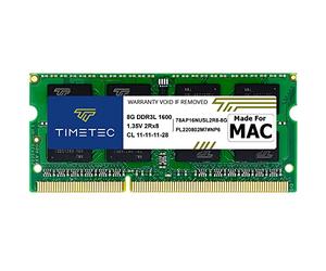 Timetec 8 Go Compatible pour Apple DDR3L 1600 MHz PC3L-12800 pour Mac Book Pro(début/Fin 2011,mi 2012), iMac (mi 2011,Fin 2012, début/Fin 2013, Fin 2014,mi 2015),Mac Mini (mi 2011,Fin 2012) RAM Mac
