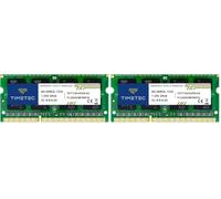 Timetec 8 Go DDR3/DDR3L 1333 MHz PC3-10600 Non-ECC Unbuffered 1,5 V/1,35 V CL9 2Rx8 Double Rank Basse Densité 204 Broches SODIMM RAM pour Ordinateur Portable (Lot de 2)