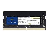 Timetec 8 Go DDR4 2666 MHz PC4-21300 Non-ECC sans Tampon 1.2V CL19 1Rx8 Rang Unique 260 Broches SODIMM Ordinateur Portable PC Ordinateur mémoire RAM Module Mise à Niveau