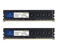 Timetec 8 Go KIT(2x4Go) DDR3 / DDR3L 1333MHz PC3-10600 Non ECC Unbuffered 1,35V CL9 2Rx8 Dual Rank 240 Pin UDIMM Desktop PC RAM Module de mémoire Mise à Niveau