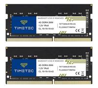 Timetec 8 Go KIT(2x4Go) DDR4 2666MHz (PC4-2666V) PC4-21300 SODIMM - Non-ECC sans Tampon, 260 Broches, 1,2V CL19, Module de mémoire pour Ordinateur Portable, Notebook, Mini-PC et Ordinateur Tout-en-Un