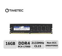Timetec Hynix IC 16GB DDR4 2133MHz PC4-17000 Unbuffered Non-ECC 1.2V CL15 2Rx8 Dual Rank 288 Pin UDIMM Bureau Mémoire RAM Module