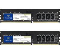 Timetec Kit de mémoire vive pour Ordinateur de Bureau 32 Go (2 x 16 Go) DDR4 2133 MHz PC4-17000 sans ECC sans Tampon 1,2 V CL15 2Rx8 Dual Rank 288 Broches UDIMM (32 Go (2 x 16 Go)