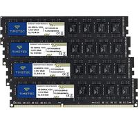 Timetec Lot de 4 barrettes de mémoire RAM 16 Go (4 x 4 Go) DDR3/DDR3L 1333 MHz PC3-10600 sans ECC sans tampon 1,5 V/1,35 V CL9 Dual Rank pour Dell Optiplex 780 DT/MT/SFF et plus encore (4 x 4 Go)