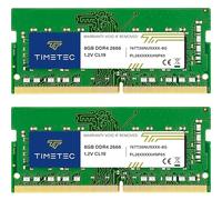 Timetec Premium 16 Go KIT(2x8 Go) DDR4 2666MHz PC4-21300 Non-ECC sans Tampon 1.2V CL19 1Rx8 Rang Unique 260 Broches SODIMM Ordinateur Portable PC Ordinateur mémoire RAM Module Mise à Niveau