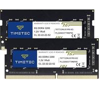Timetec Premium 16Go KIT(2x8Go) DDR4 3200 MHz PC4-21300 Non-ECC sans Tampon 1,2 V CL22 1Rx8 Simple Rang 260 Broches SODIMM pour Ordinateur Portable Notebook PC Mémoire RAM Module Mise à Niveau